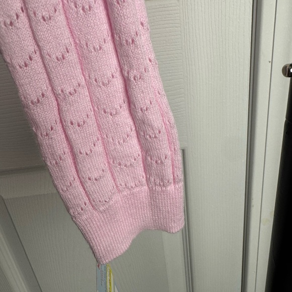Cat & Jack Pink Cable Knit Cardigan Size 6/7, NWT - Picture 4 of 7